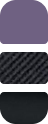 Capota púrpura astro, fundas negro medianoche, chasis negro