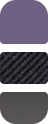 Capota púrpura astro, fundas negro medianoche, chasis negro